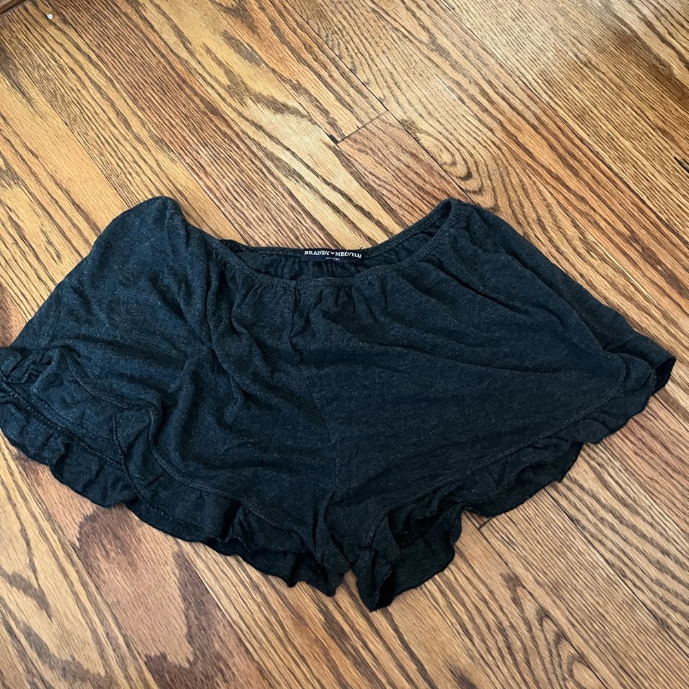 Brandy Melville gray flowy shorts